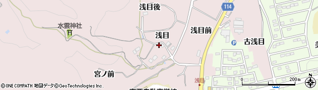 福島県福島市松川町浅川（浅目）周辺の地図
