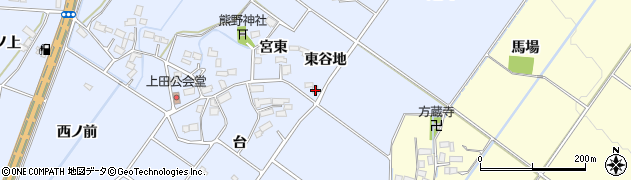 福島県喜多方市岩月町宮津（東谷地）周辺の地図