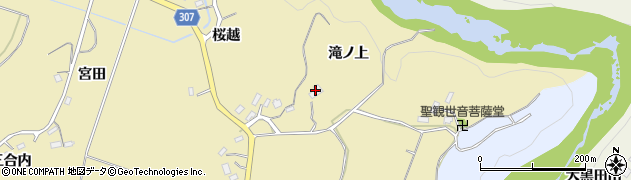 福島県福島市松川町金沢滝ノ上周辺の地図