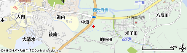 福島県伊達郡川俣町飯坂中道周辺の地図