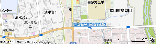 コメリハード＆グリーン喜多方松山店周辺の地図