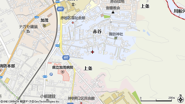 〒959-1324 新潟県加茂市赤谷の地図