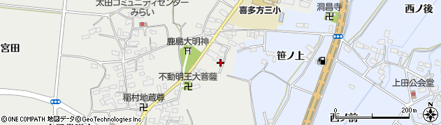 福島県喜多方市岩月町喜多方（下り堀上）周辺の地図