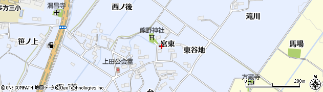 福島県喜多方市岩月町宮津（宮東）周辺の地図