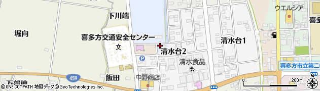 福島県喜多方市上三宮町吉川押切周辺の地図