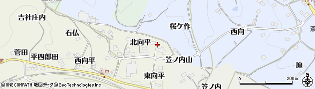 福島県福島市飯野町明治北向平7周辺の地図