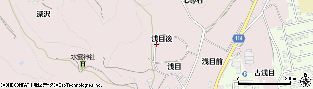 福島県福島市松川町浅川（浅目後）周辺の地図