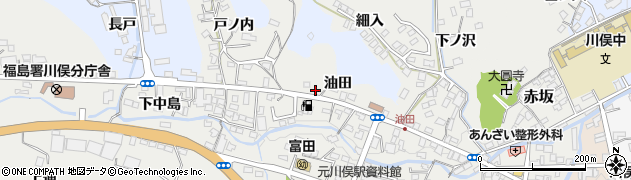 福島県伊達郡川俣町鶴沢油田周辺の地図