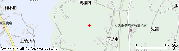福島県福島市飯野町大久保狐石周辺の地図