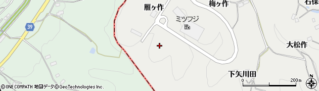 福島県川俣町（伊達郡）鶴沢（小沖免）周辺の地図