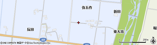 福島県喜多方市上三宮町吉川（弥五作）周辺の地図