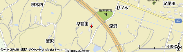 福島県福島市松川町金沢深沢周辺の地図
