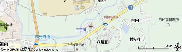 福島県川俣町（伊達郡）飯坂（古中道）周辺の地図