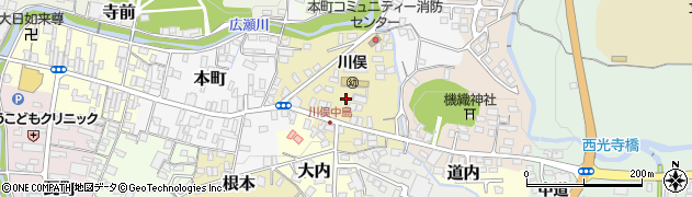 福島県川俣町（伊達郡）中島周辺の地図