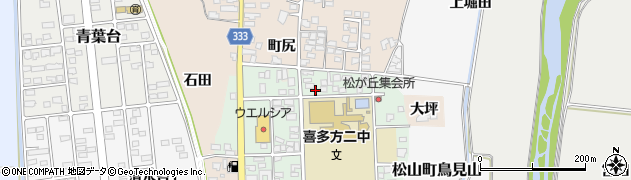 福島県喜多方市常盤台周辺の地図