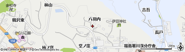 福島県川俣町（伊達郡）鶴沢（八羽内）周辺の地図