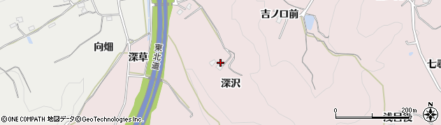 福島県福島市松川町浅川深沢周辺の地図