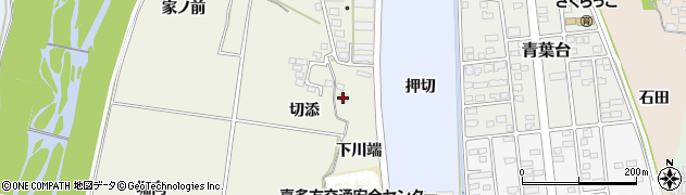福島県喜多方市松山町大飯坂切添周辺の地図