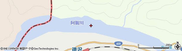 阿賀川周辺の地図