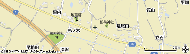 福島県福島市松川町金沢（下西勝沢）周辺の地図