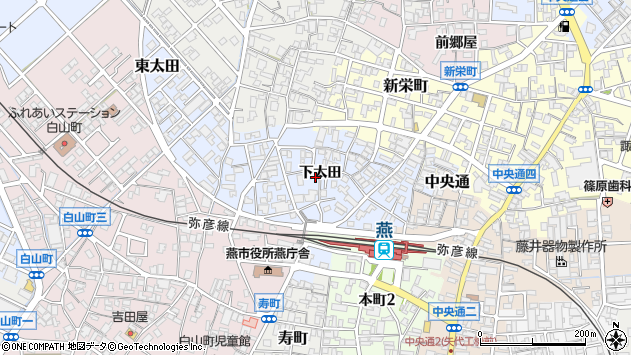 〒959-1289 新潟県燕市東太田の地図