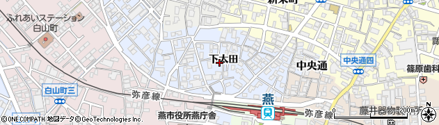 新潟県燕市下太田周辺の地図