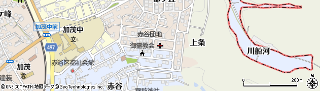新潟県加茂市都ケ丘周辺の地図