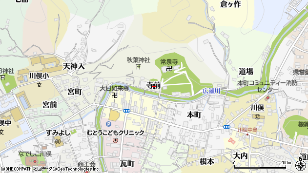 〒960-1462 福島県伊達郡川俣町寺前の地図
