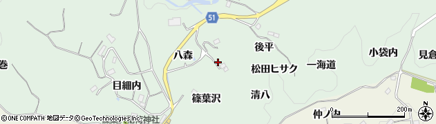 福島県福島市立子山篠葉沢18周辺の地図