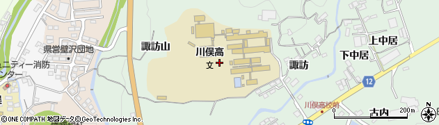 福島県川俣町（伊達郡）飯坂（諏訪山）周辺の地図