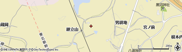 福島県福島市松川町金沢継立山周辺の地図