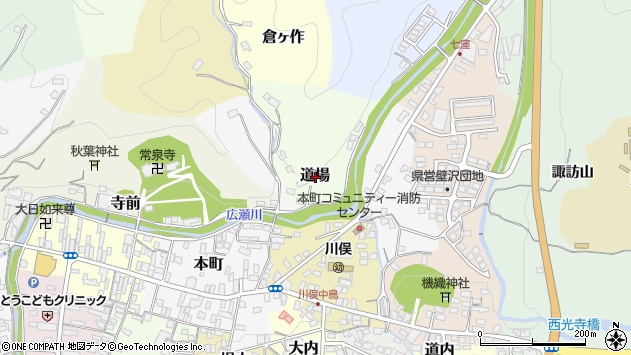 〒960-1469 福島県伊達郡川俣町道場の地図