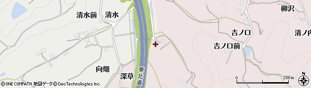 福島県福島市松川町浅川（深草）周辺の地図