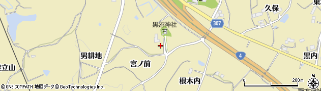 福島県福島市松川町金沢（宮ノ前）周辺の地図