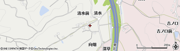 福島県福島市松川町関谷清水周辺の地図