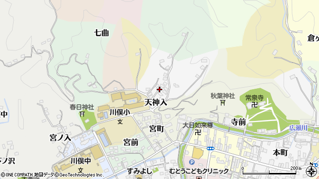 〒960-1468 福島県伊達郡川俣町天神入の地図