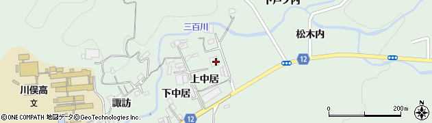 福島県川俣町（伊達郡）飯坂（上中居）周辺の地図