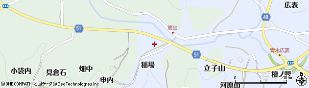 福島県福島市飯野町青木稲場周辺の地図