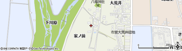 福島県喜多方市松山町大飯坂（家ノ前）周辺の地図