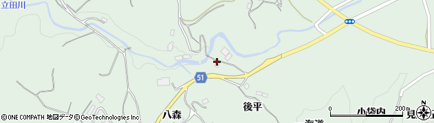 福島県福島市立子山篠葉沢2周辺の地図
