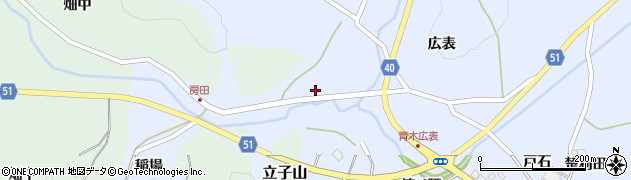 福島県福島市飯野町青木木戸脇周辺の地図