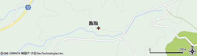 福島県伊達郡川俣町飯坂麓山滝周辺の地図