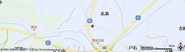 福島県福島市飯野町青木広表14周辺の地図
