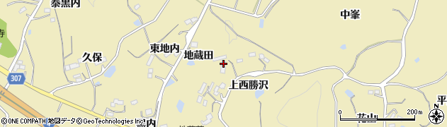 福島県福島市松川町金沢上西勝沢周辺の地図