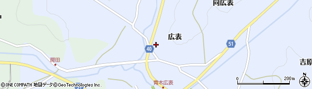 福島県福島市飯野町青木高田周辺の地図