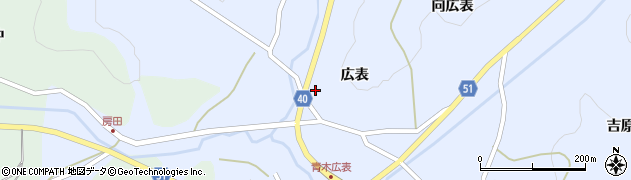 福島県福島市飯野町青木（高田）周辺の地図