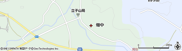 福島県福島市立子山（畑中）周辺の地図