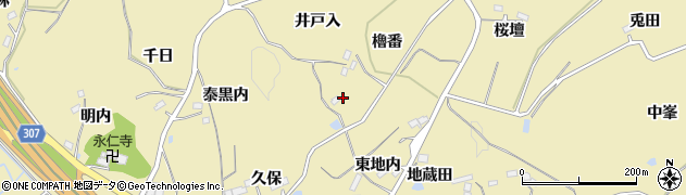 福島県福島市松川町金沢（櫓番）周辺の地図