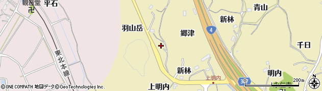 福島県福島市松川町金沢（郷津）周辺の地図