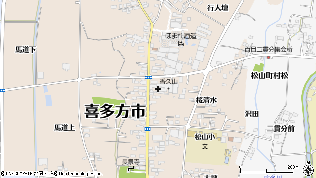 〒966-0902 福島県喜多方市松山町村松の地図
